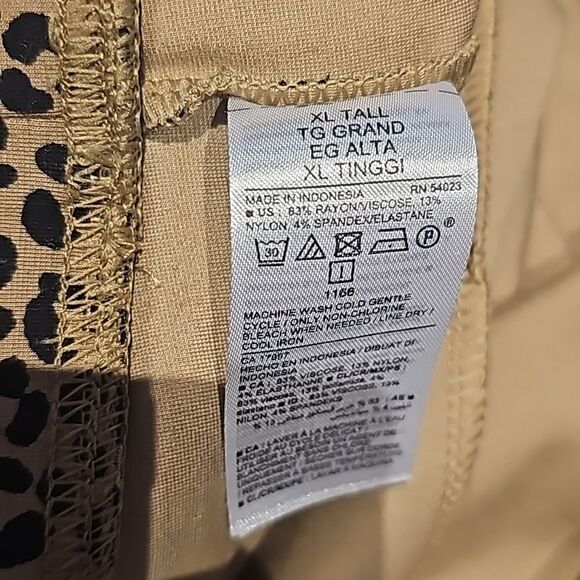 NWOT leopard pull on leggings by old navy size XL tall - Picture 4 of 8